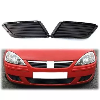 1 пара накладок-протекторов на противотуманные фары переднего бампера для Vauxhall Corsa C 2003-2006