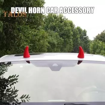 1 пара наклеек на автомобильный гудок дьявола 3D автомобильное украшение на крышу передний задний бампер защита от столкновений водонепроницаемый солнцезащитный универсальный автомобиль розовый