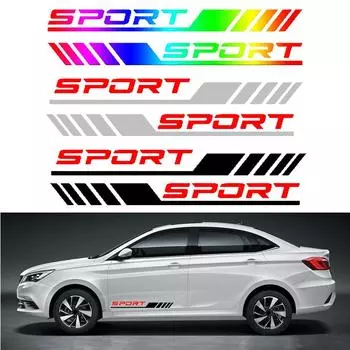 1 пара наклеек на боковые двери автомобиля, светоотражающая виниловая наклейка для декора автомобиля VW Golf 5 6 7 Jetta MK5 MK6 Tiguan Passat Bmw E46 серебряный