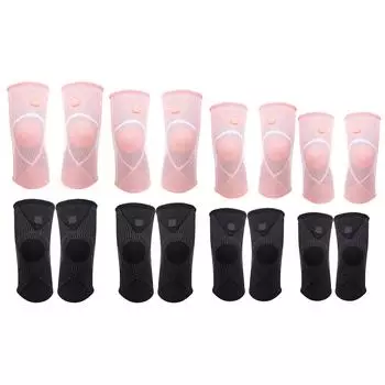 1 пара наколенников для боли в колене нейлоновый противоскользящий дышащий компрессионный рукав для женщин бег Pinkish S
