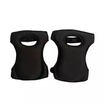 1 пара наколенников для садоводства с ремнями, противоскользящие защитные подушки для бега и фитнеса, регулируемые наколенники чёрный