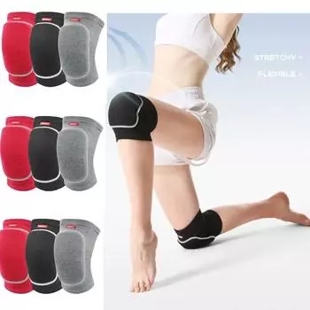 1 пара наколенников против столкновений, защита для спорта, катания на роликовых коньках, танцев, на коленях, для защиты от падения, футбола, утолщенные наколенники для мужчин и женщин M-(34-45cm) красный