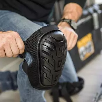 1 пара наколенников, регулируемая крепежная лента, впитывающая пот, антикоррозийные, прочные пластиковые наколенники, защитное оборудование чёрный