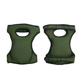 1 пара наколенников, регулируемые наколенники для бега и фитнеса в саду, противоскользящие с ремнями для наколенников в саду зелёный