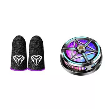 1 пара напальчников для дышащих кроваток с защитой от пота и пальцев PUBG (фиолетовый)