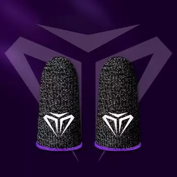 1 пара напальчников для дышащих кроваток с защитой от пота и пальцев PUBG (фиолетовый)