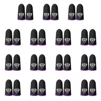 1 пара напальчников для дышащих кроваток с защитой от пота и пальцев PUBG (фиолетовый)