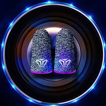 1 пара напальчников для дышащих кроваток с защитой от пота и пальцев PUBG (фиолетовый)