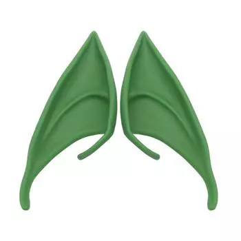 1 пара нарядов на Хэллоуин из латекса с заостренными ушками, забавные и хитрые игрушки для вечеринок (12см) зелёный