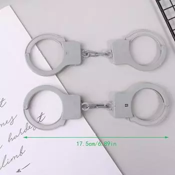 1 пара наручников, игрушка для детей, ролевые игры, наручники для ног, реквизит для вечеринок, драматических представлений, косплея, полицейского, костюма офицера полиции, игрушек для игры A 2Pcs