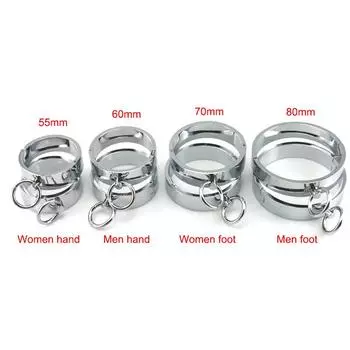 1 пара наручников из нержавеющей стали, металлические ножные браслеты, манжеты для ног, эротические SM бондаж, игры для взрослых, удерживающие пары рабов, секс-игрушки для мужчин и женщин Chain B - 20cm