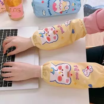 1 пара нарукавников с рисунком из мультфильма, износостойкие декоративные многоразовые практичные защитные нарукавники для защиты от пыли для домашнего хозяйства B