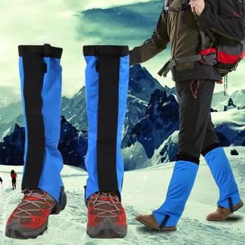 1 пара наружных гетр для ног, регулируемые водонепроницаемые, для мужчин и женщин, для походов, скалолазания, снега M красный