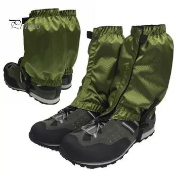 1 пара наружных гетр для ног, регулируемые водонепроницаемые, для мужчин и женщин, для походов, скалолазания, катания на лыжах, охоты, защиты от змей, зимних ботинок, гетры для защиты ног красный