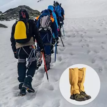 1 пара наружных гетр для ног, регулируемые водонепроницаемые, для мужчин и женщин, для походов, скалолазания, катания на лыжах, охоты, защиты от змей, зимних ботинок, гетры для защиты ног синий