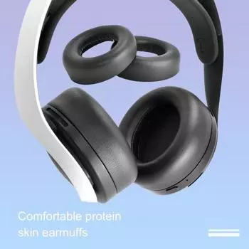 1 пара насадок для наушников, водонепроницаемые сменные дышащие мягкие амбушюры для гарнитуры Sony PS5 Wireless Plus 3D 1 чёрный