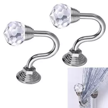 1 пара настенных хрустальных крючков, домашние шторы, зонтики, ключи, тряпки, держатель для колпачков серебряный