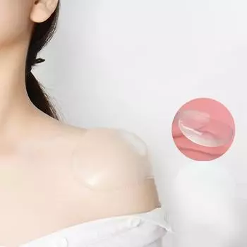 1 пара натуральных мягких силиконовых противоскользящих подплечников, невидимые подплечники, подушки Push-Up, многоразовые, самоклеящиеся, унисекс Complexion