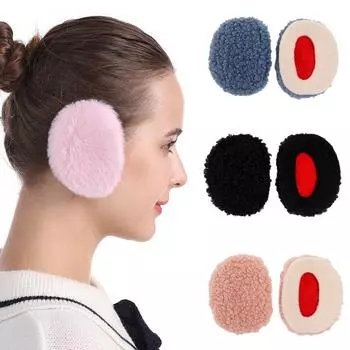 1 пара наушников без ремешка, зимние толстые теплые флисовые наушники, чехлы для ушей для женщин и мужчин, уличные, ветрозащитные, для холодной погоды, утеплители для ушей S