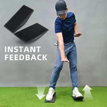 1 пара нажимных пластин для гольфа, доски для переноса веса, портативные силовые пластины для гольфа, тренировочное пособие для начинающих чёрный