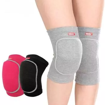 1 пара нескользящих наколенников, мягкие наколенники, дышащие компрессионные наколенники для танцев, волейбола, баскетбола, бега M чёрный