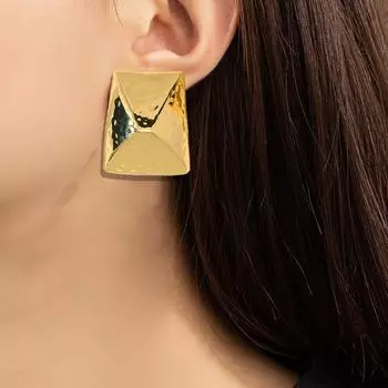 1 пара нежных и элегантных сережек-капель в форме звезды и луны золотой