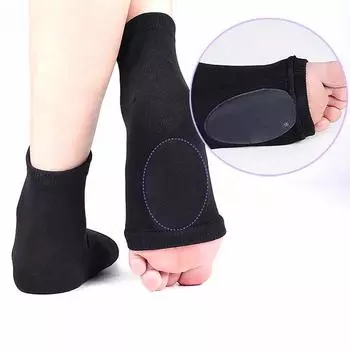 1 пара носков для фасциита с компрессионным рукавом для поддержки свода стопы, компрессионные носки без пальцев для облегчения боли в ногах, отека лодыжки