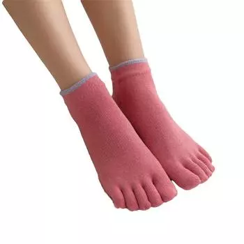 1 пара носков для йоги, не показывающие пальцы, хлопковые спортивные носки с пятью пальцами, носки для велоспорта, мягкие чулки для бега, дышащие, женская мода темно-зеленого