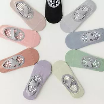 1 пара носков для йоги, женские нескользящие короткие спортивные носки для экипажа, мужские тонкие впитывающие пот перекрестные ремни, батут, носки для пилатеса, танцев One size