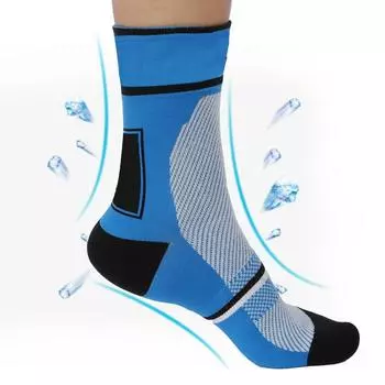 1 пара носков для пеших прогулок, езды на велосипеде, спортивных длинных термоносков для мужчин/женщин, свободный размер синий