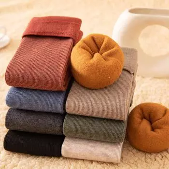 1 пара носков для пола, теплые носки для сна от холодного снега, женские кашемировые носки, мягкие термоноски из шерсти и кашемира, толстые, водонепроницаемые кофейный