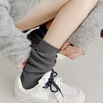 1 пара носков для теленка, универсальные носки для ног, однотонные, модные, толстые, с простым переплетением, утолщение