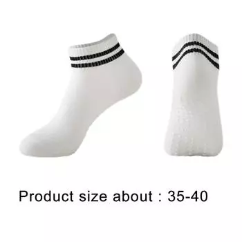 1 пара носков для женщин, нескользящие носки для пилатеса и йоги, носки для балета, двойные спортивные с тренировкой T6G1 Black-1pcs