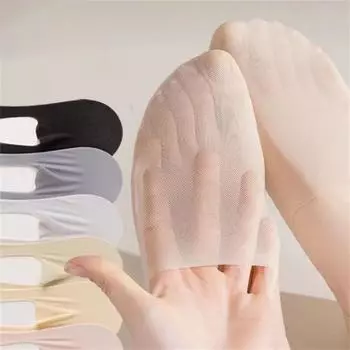 1 пара носков-лодочек без следов, нескользящие носки до щиколотки, повседневные невидимые короткие носки для лета