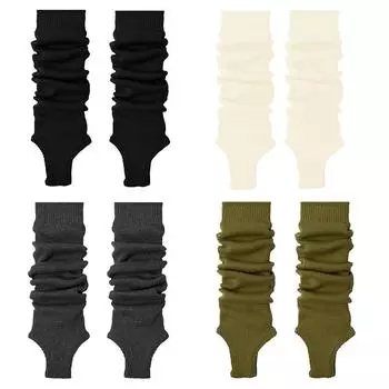 1 пара носков, модные носки для теленка, универсальные, толстые, однотонные, утолщенные, полотняного плетения, шаг на ногу