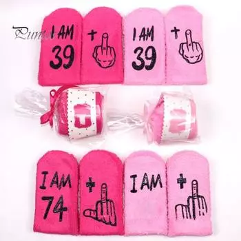 1 пара носков на день рождения из кораллового флиса, противоскользящие, высокоэластичные, средней длины, носки для возраста, теплые зимние носки для мамы, бабушки, жены, подарка на пенсию розы красного