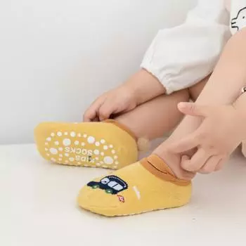 1 пара носков на шнуровке, нескользящие, мягкие, очаровательные, не падающие, хлопковые носки для малышей, детские напольные носки M синий