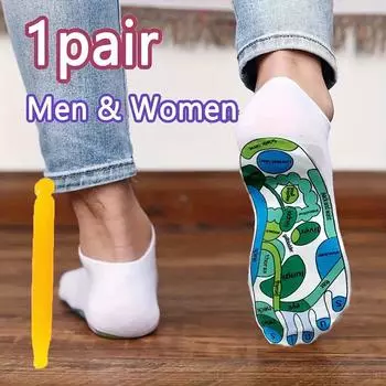 1 пара носков Relaxation Bliss Acupressure Massage Socks — снимают стресс, успокаивают ноги и способствуют хорошему самочувствию благодаря хлопковому материалу Massage Socks