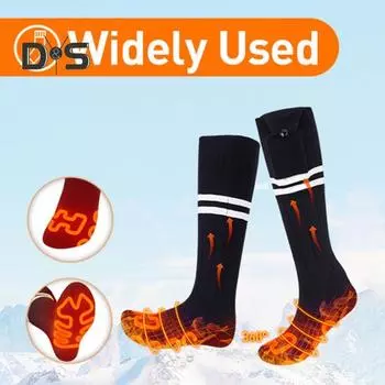 1 пара носков с подогревом, перезаряжаемые, с дистанционным управлением, для мужчин и женщин, электрические носки, моющиеся, для зимы, для катания на лыжах, пешего туризма, кемпинга, согревающие носки C