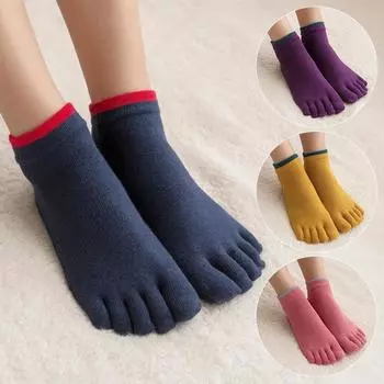 1 пара носков с пятью пальцами, дышащие хлопковые чулки для велоспорта, спортивные носки для йоги, носки для бега, мягкие, не закрывающие пальцы, женская мода