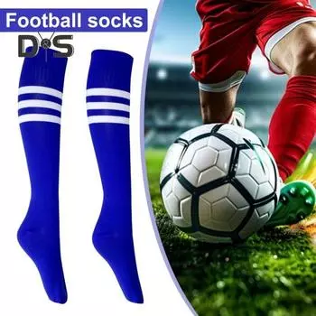 1 пара носков средней длины, полосатые, нескользящие, высокоэластичные, впитывающие пот, футбольные чулки для болельщиков, детские гольфы, спортивные носки для школьных игр S белый