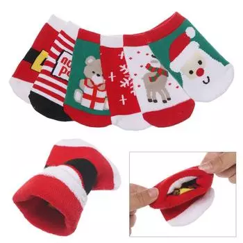 1 пара носков в полоску в пол, теплые подарочные носки для девочек из хлопка на осень-зиму на Рождество Elk-M