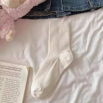 1 пара носков в стиле Лолита с бантом средней длины, носки в стиле принцессы в стиле преппи, уличная одежда Jk