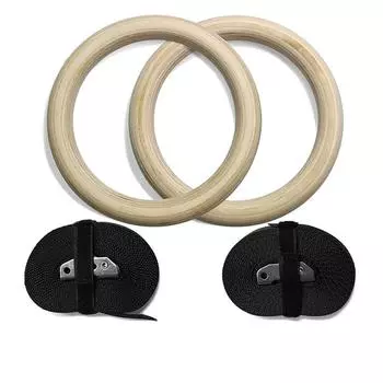 1 пара новых деревянных 28 мм гимнастических колец для упражнений для фитнеса, упражнений в тренажерном зале, подтягиваний, мышц