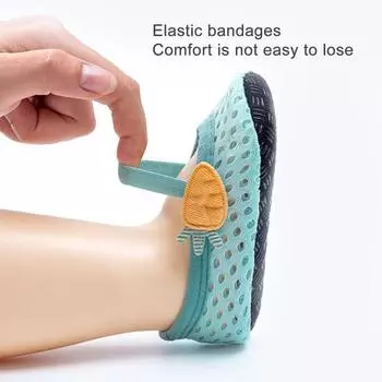 1 пара обуви для малышей, дышащие, не заложенные, противоскользящие, сетчатые носки для первых ходунков для малышей S жёлтый