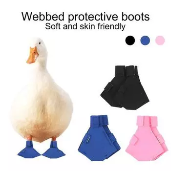 1 пара обуви для утки, противоскользящая защита ног, пылезащитная обувь с перепонками для утки и гуся для птицы XL розовый