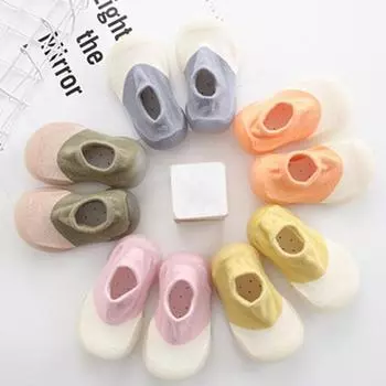 1 пара обуви, двухцветная детская обувь из дышащего хлопка с мягкой подошвой, домашняя обувь S синий