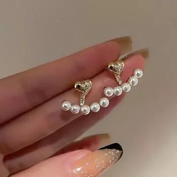 1 пара очаровательных декоративных серег-гвоздиков из искусственного жемчуга, аксессуары для ушей