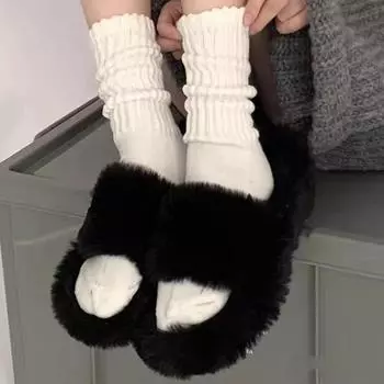 1 пара однотонных трикотажных длинных носков для женщин, милые свободные вязаные крючком носки в стиле Лолиты с манжетами и оборками, чулки