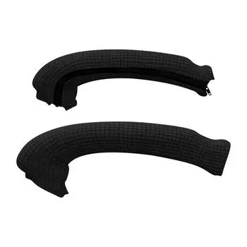 1 пара однотонных универсальных эластичных чехлов на подлокотники кресла, накидки, пылезащитные перчатки для подлокотников офисного компьютерного кресла None чёрный